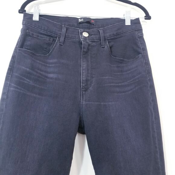 3x1 NYC Skinny Jeans Black High Rise Frayed Hem Denim - Picture 3 of 12